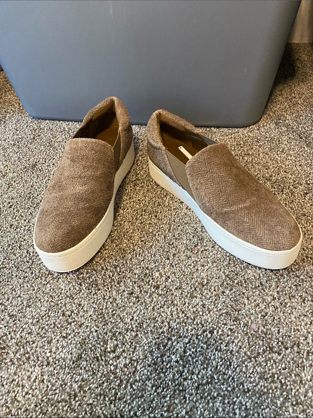 Vince Women's Slip-On Platform Loafers In Brown With White Sole